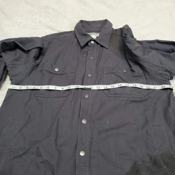 Duluth‎ Gray Canvas Flannel Snap Utility Jacket Men Large Classic Casual Gorp
